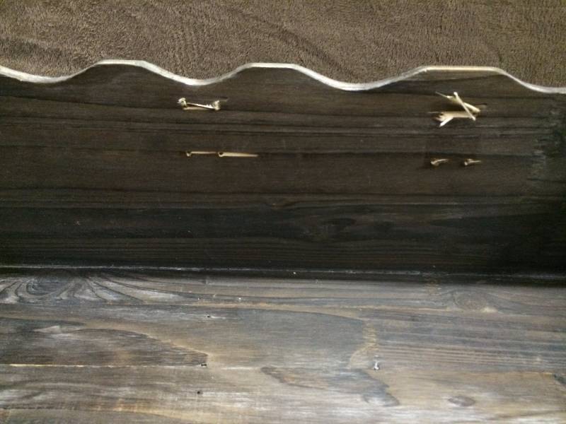 Lot of 2 Distressed Cabinets - some damage- 1 is missing hooks