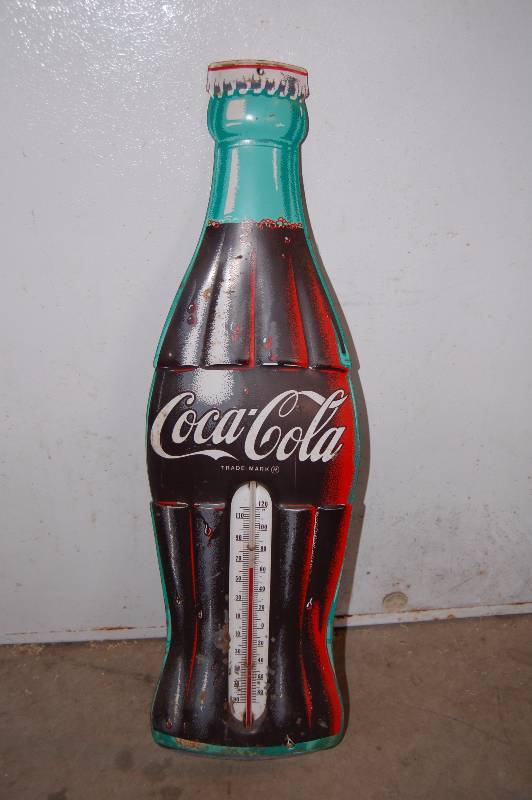 Coca-Cola Bottle Thermometer Sign