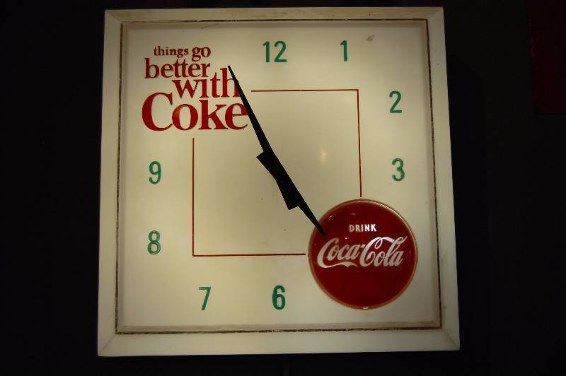 Vintage Coca-Cola Light Clock