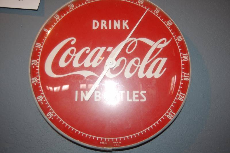 Round Coca-Cola Thermometer