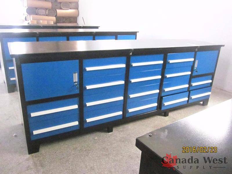 NEW DESIGN 18 DRAWER STEEL SHOP TOOL BENCH 18DBB1