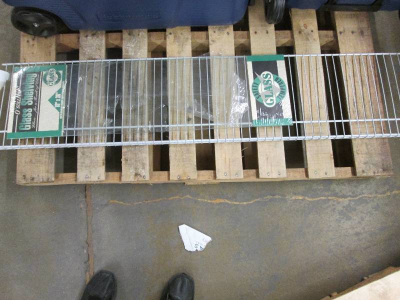 lot 53 image: One each 10 36 glass shelf , 1 ea...