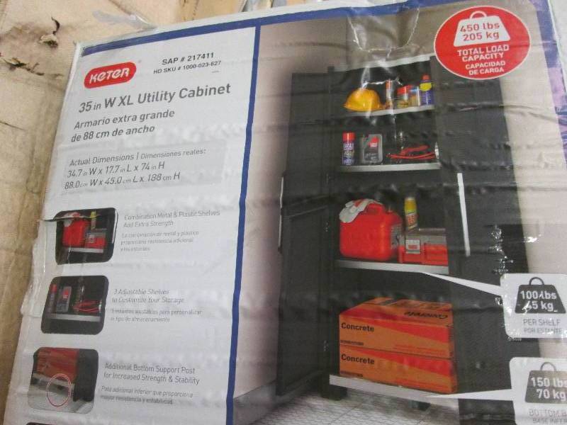 lot 54 image: Utility metalplastic cabinet 34.7...