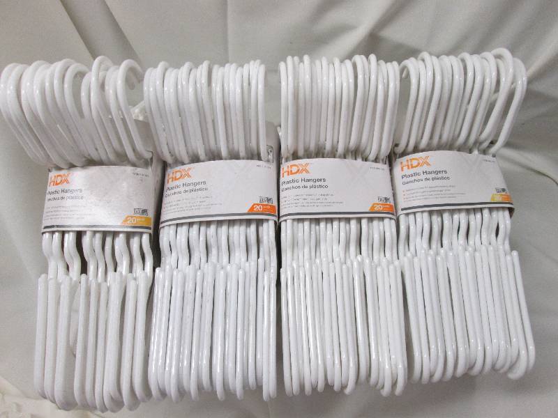 lot 65 image: Lot of 5 packs HDX plastic white ha...