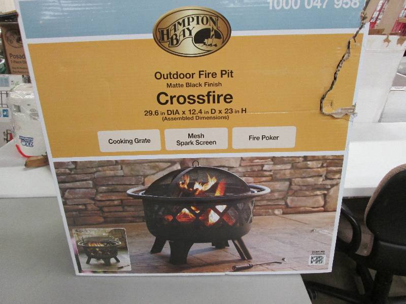 lot 80 image: Hampton Bay Outdoor Fire Pit Cross ...