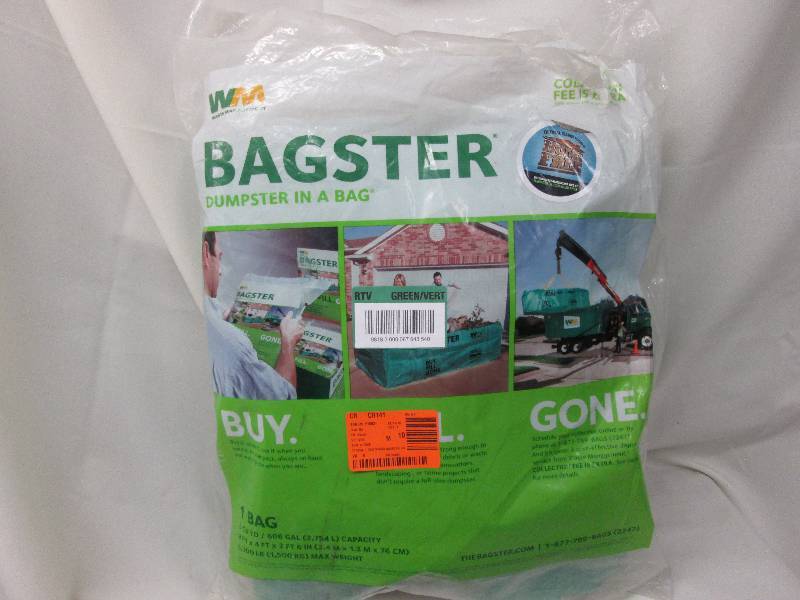 lot 101 image: WM Bagster Dumpster in a bag,3 Cu Y...