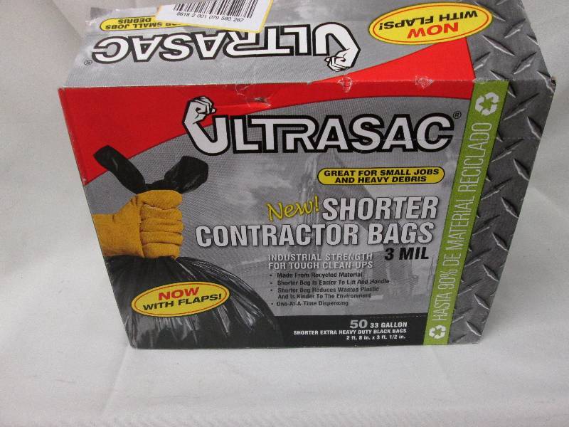 lot 117 image: UltraSac Shorter Contractor Bags 33...