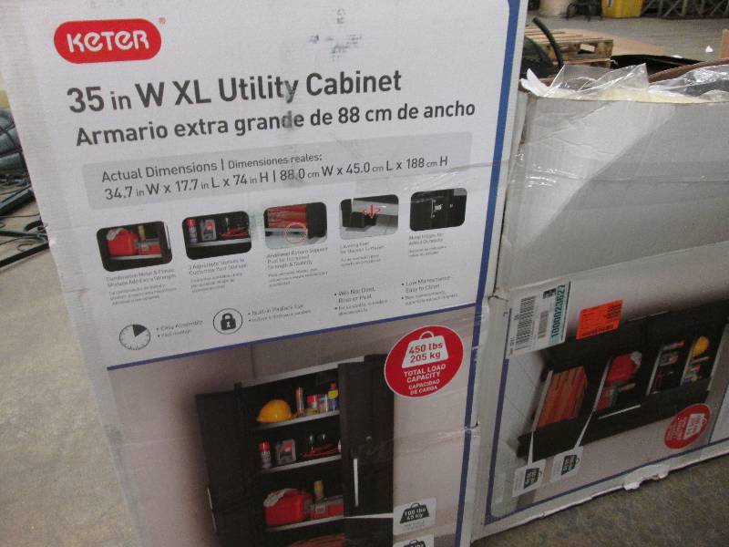 lot 145 image: Keter 35 inch wide XL Utility Cabin...