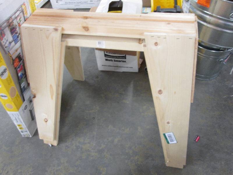 lot 151 image: 1 pair 28 in contractors sawhorses...