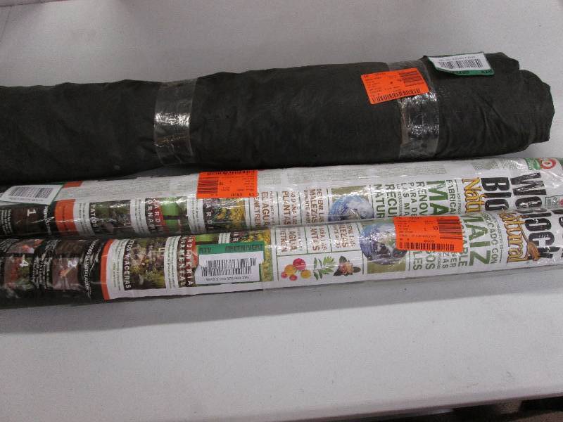 lot 165 image: Lot of 3 rolls fabric Weed Block ...