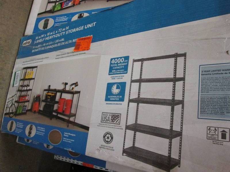 lot 170 image: Edsal 5-shelf Heavy Duty Storage Un...