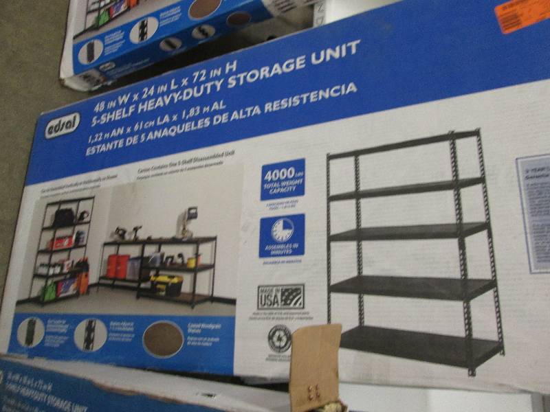 lot 172 image: Edsal 5-shelf Heavy Duty Storage Un...