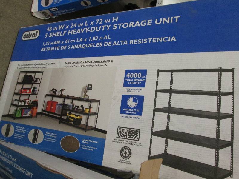lot 173 image: Edsal 5-shelf Heavy Duty Storage Un...