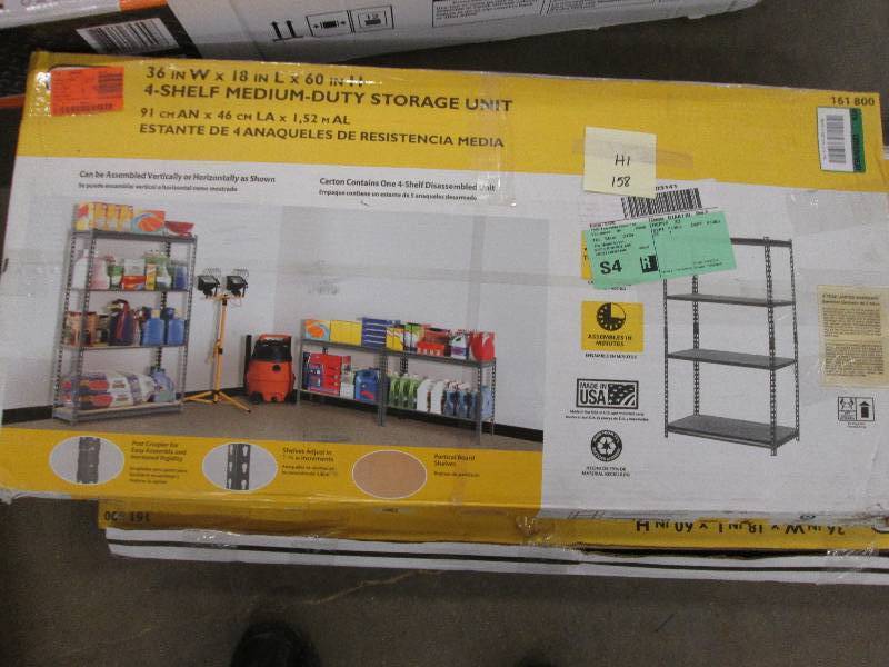 lot 175 image: Edsal 4 shelf medium duty storage u...