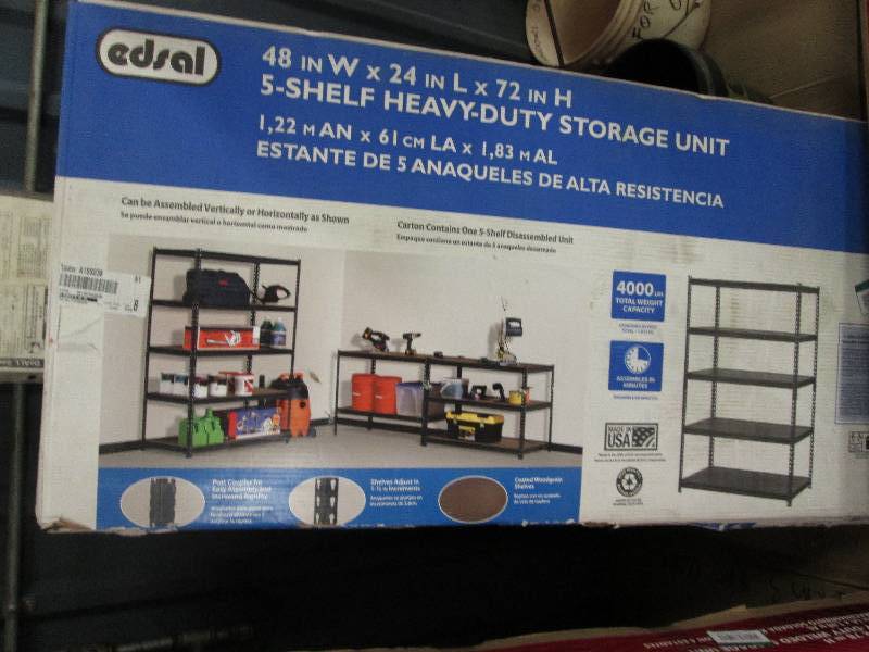 lot 181 image: Edsal 5-shelf Heavy Duty Storage Un...