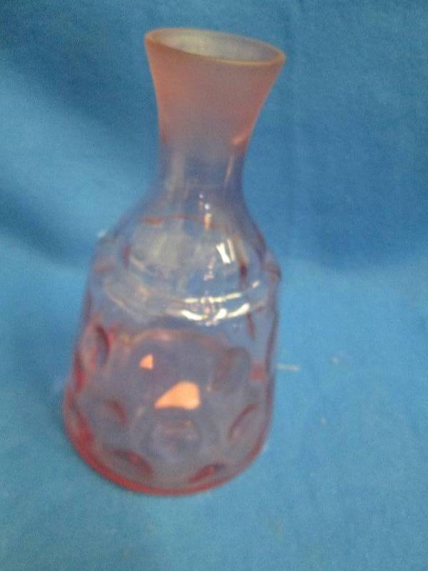 decorated pink flower vase with bub...