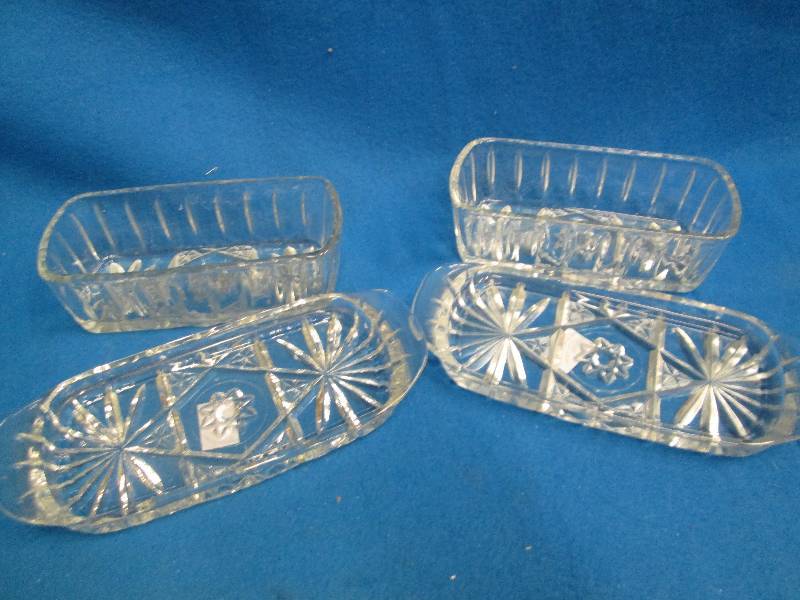 2 decorted butter trays ...