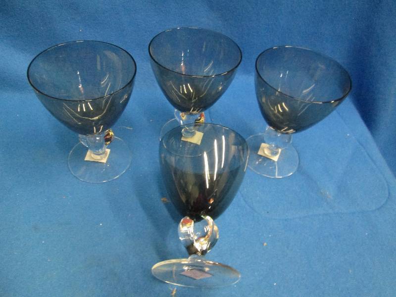 Lot of 4 fancy Celebration glasses ...