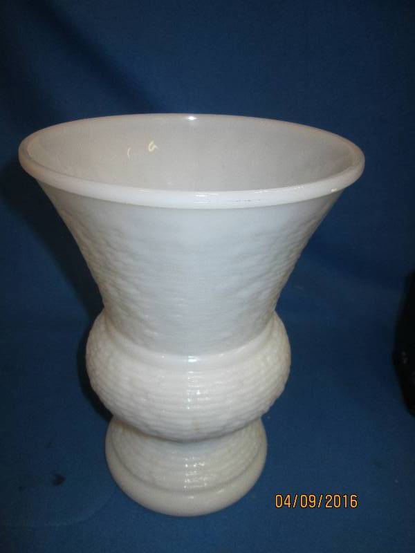 Milk glass vase...
