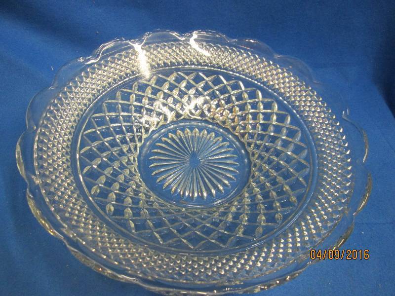 Large glass punch or serving bowl...