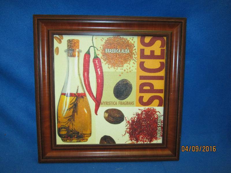 Spices framed art 16 x 15...