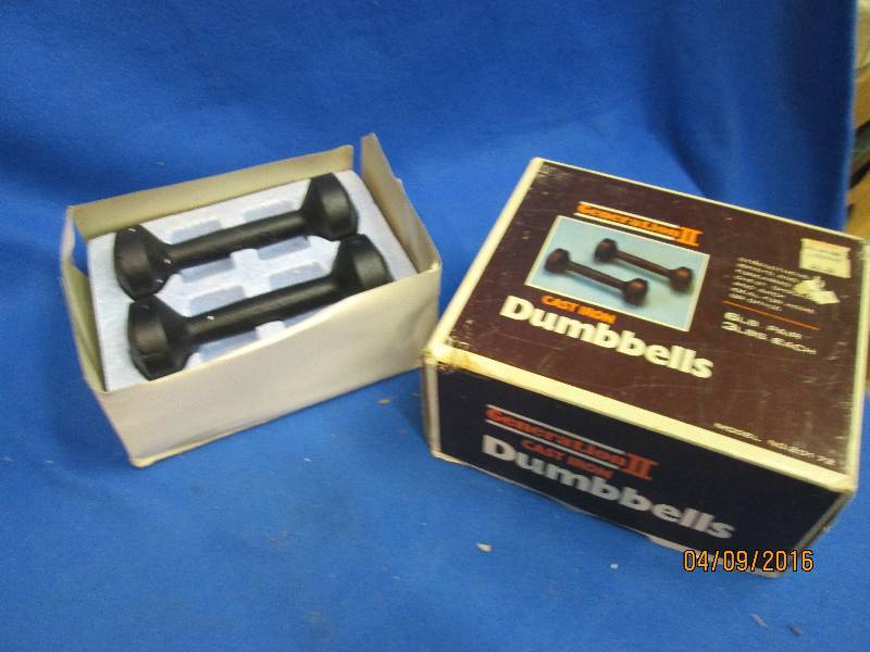 Vintage dumbells...