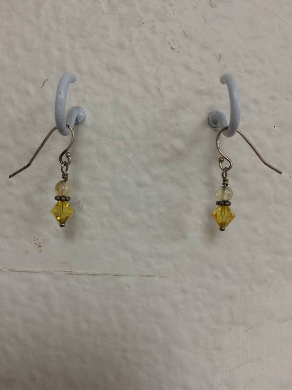 Yellow Silver Earrings