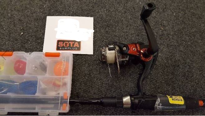 lot 5 image: r2F- Ready to Fish 5 6 Rod, Reel & Tackle Combo W Mini Tackle box