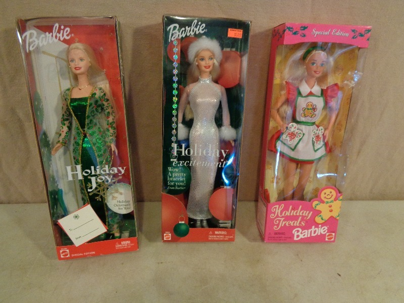 lot 45 image: 3 New Barbies