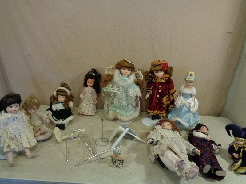 lot 59 image: Porcelain Dolls and More