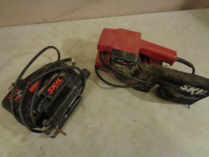lot 106 image: Skil Belt Sander and Jig Saw