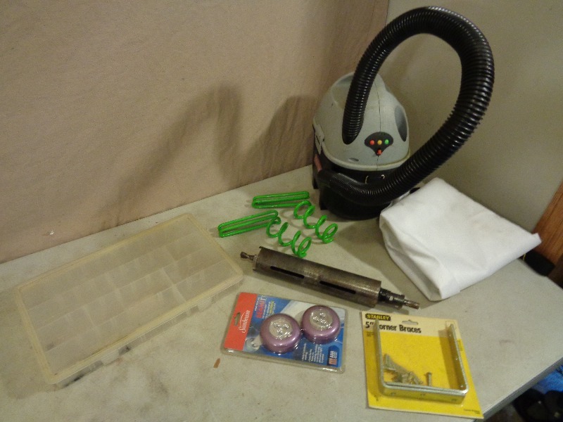 lot 111 image: Shop Vac, Boring Bit, and More.
