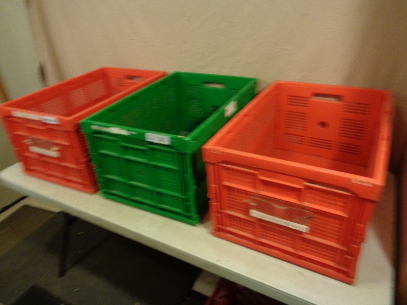 lot 168 image: 3 Folding Baskets  Totes