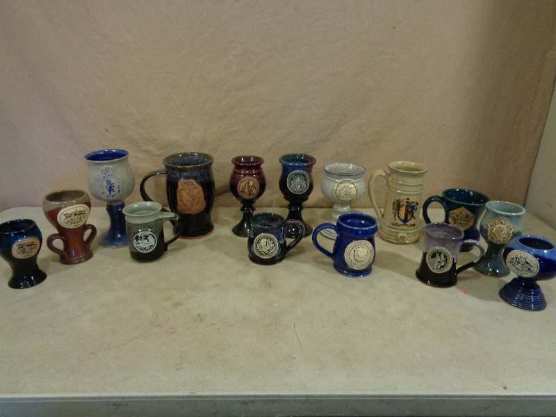 lot 179 image: 15 Renissance Festival Mugs  Stiens  Goblets