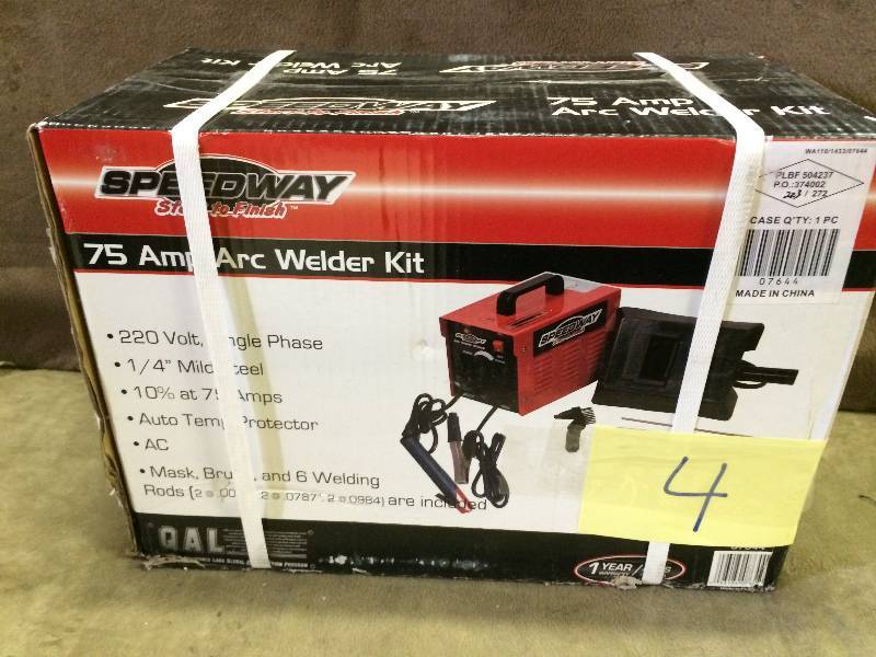 Speedway 75 Amp Arc Welder Kit New