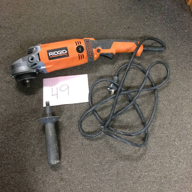 Ridgid 15 Amp Corded 7 in. Twist Handle Angle Grinder - Used tested works well- missing guard