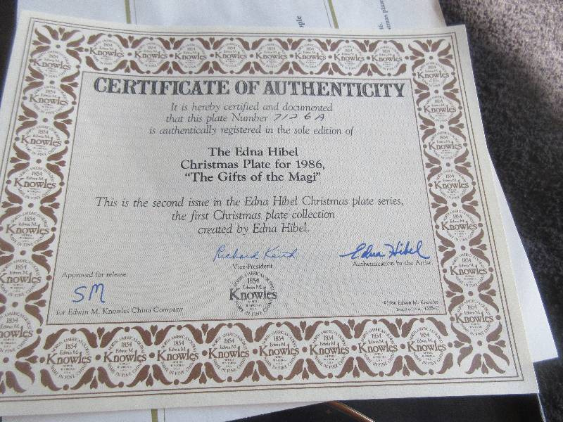 EDNA HIBAL COLLECTOR PLATE