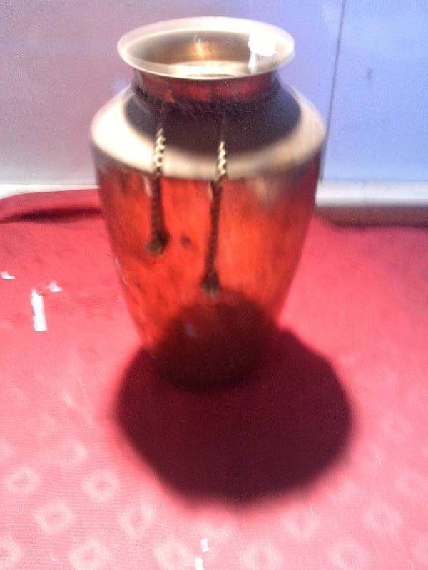 brass vase