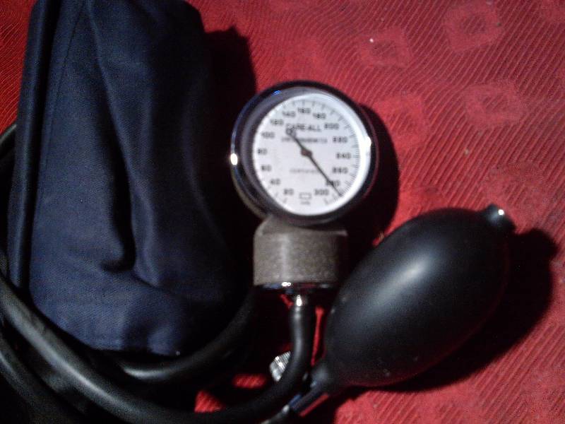 blood pressure cuff and pump