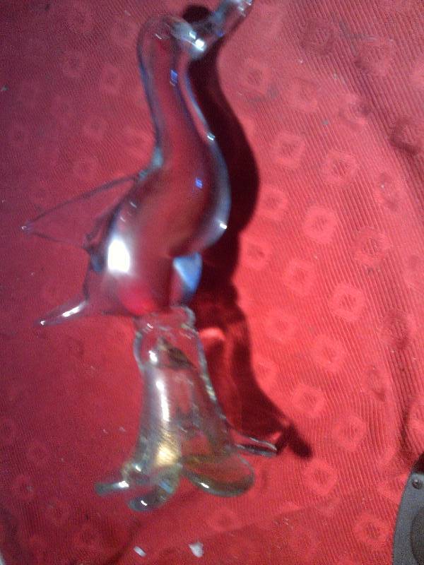 vintage glass duck