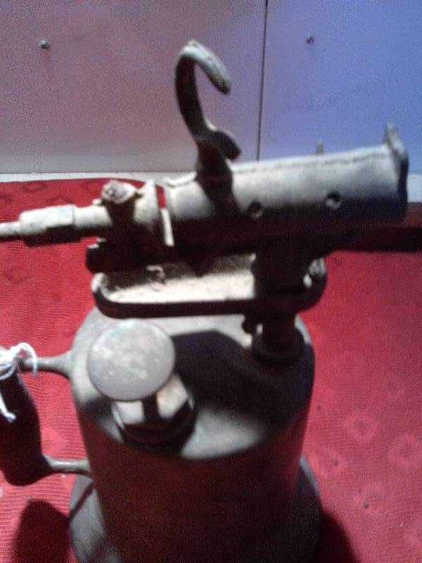 antique brass torch