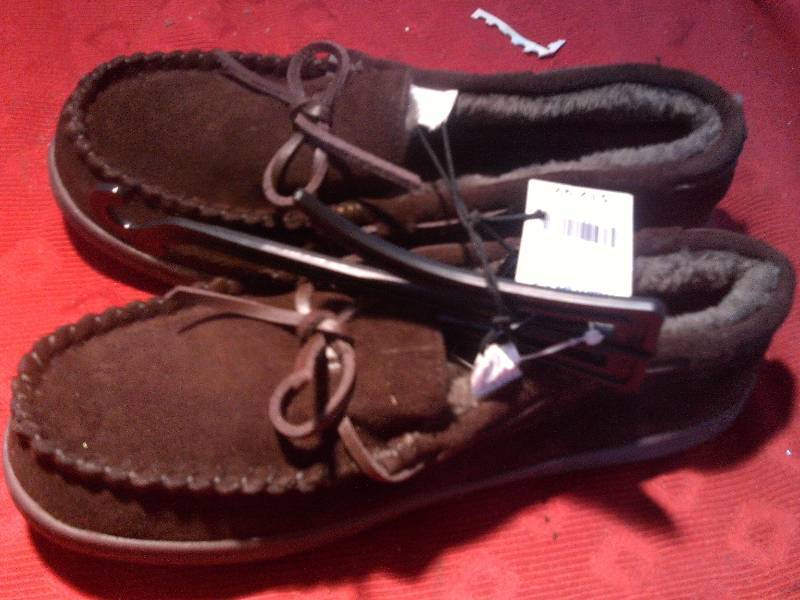 brown suede maccosins