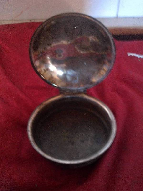 silver covered pan