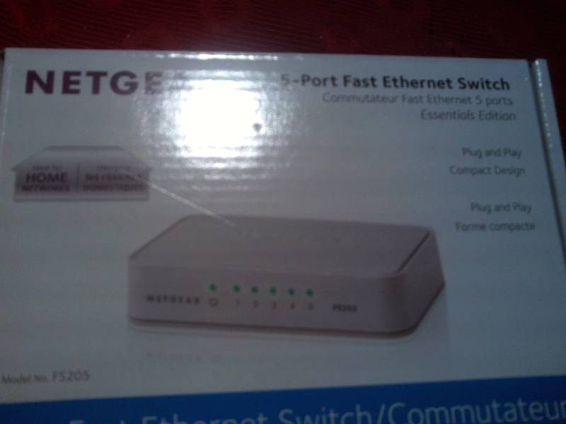 net gear 5 part ethernet switch