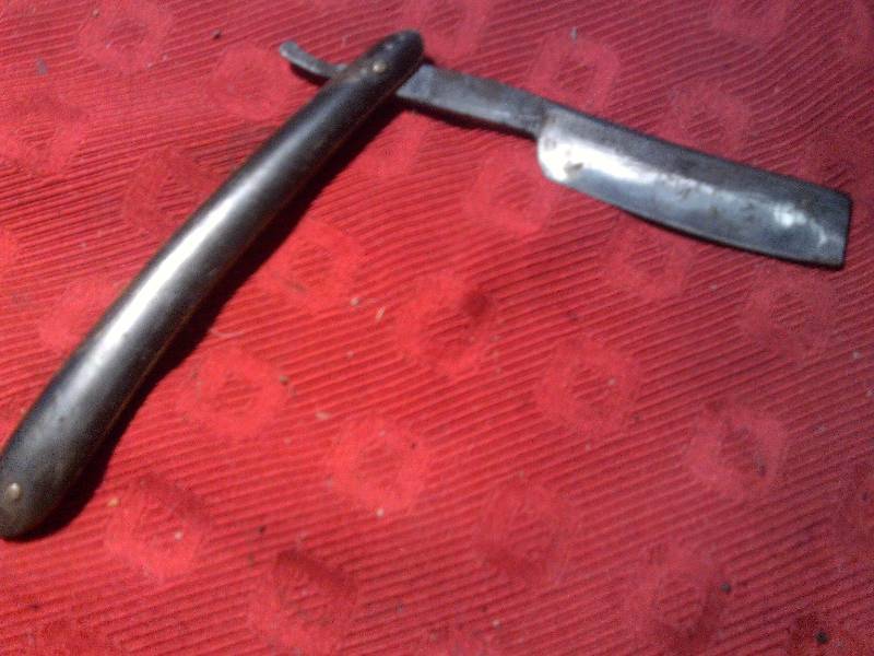 vintage real tally ho straight edge razor