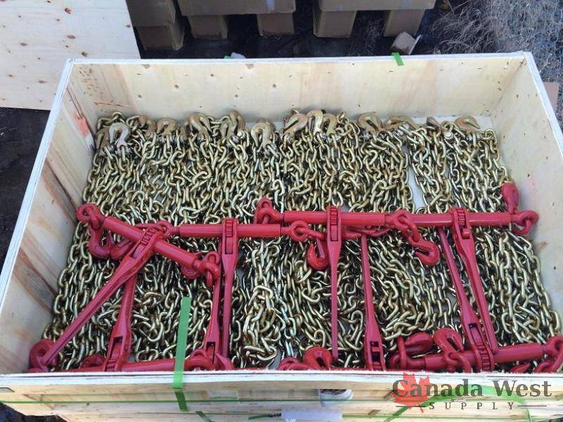 lot 12 image: NEW LOT OF 20 PCS 38 GRADE 70 CHAINS AND BINDERS