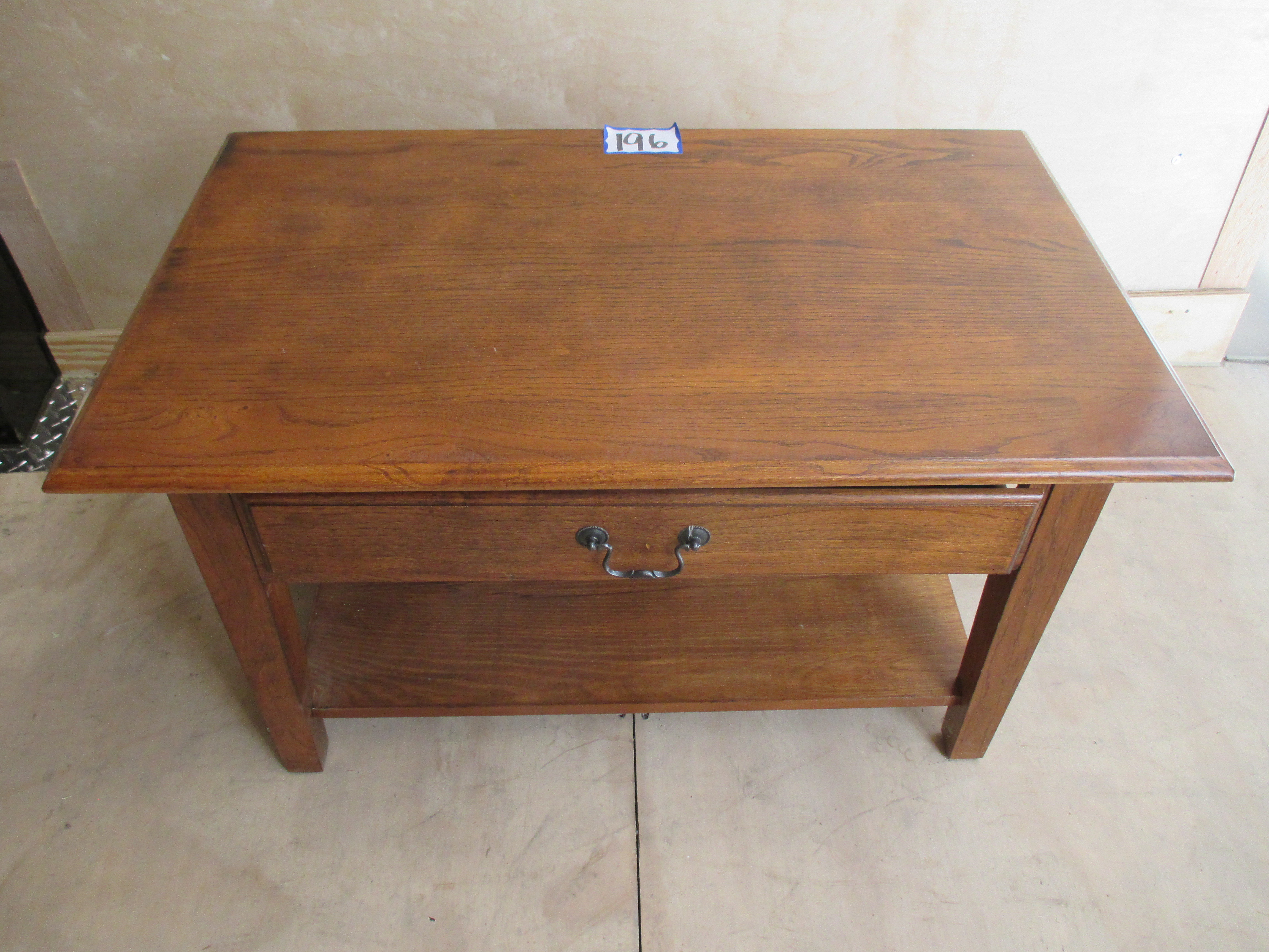 lot 196 image: Solid Oak Coffee Table