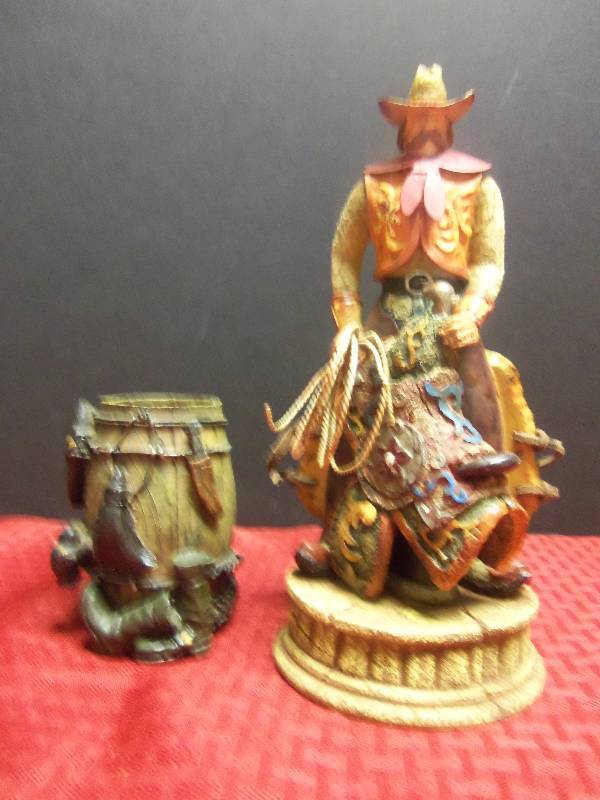 Cowboy and Pen Cup