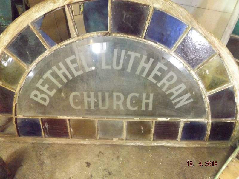 Vintage stained glass church window