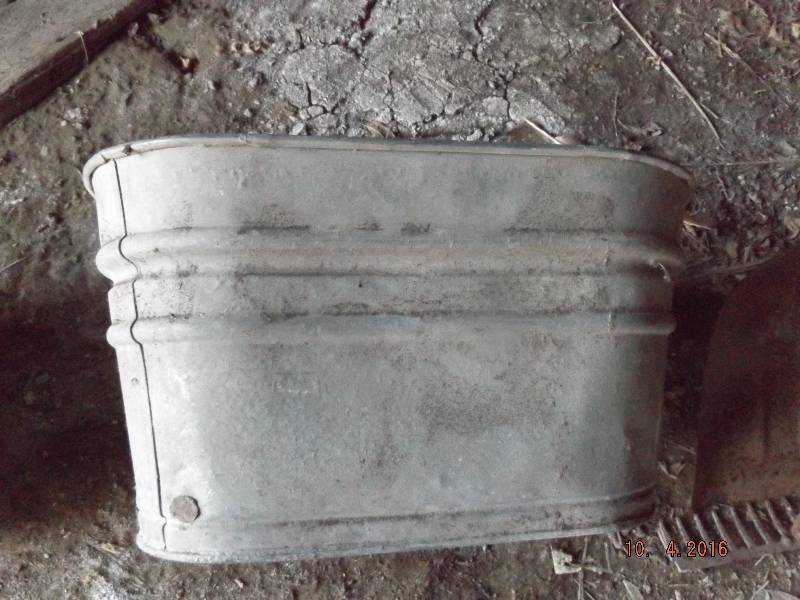square galvanized tub